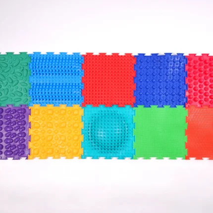 Масажний ортопедичний килимок-пазл 10 модулів з різними фактурами-1-1